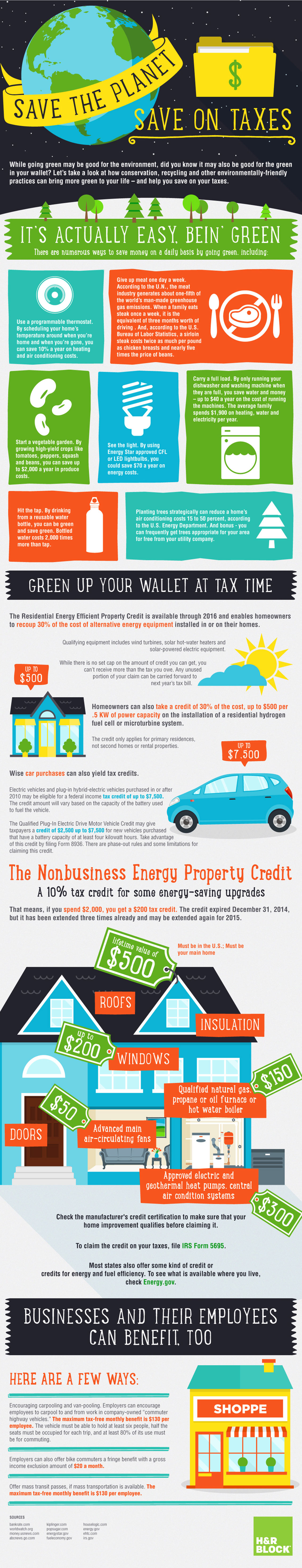 Earth Day - Save on Tax by Saving The Planet Infographic