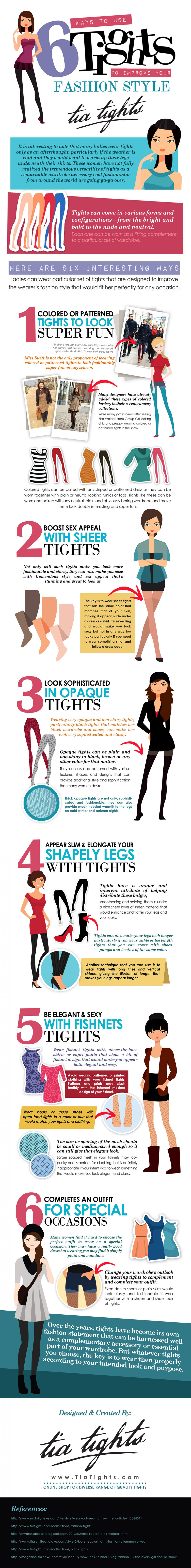 Ways to Use Tights to Improve your Fashion Style Infographic